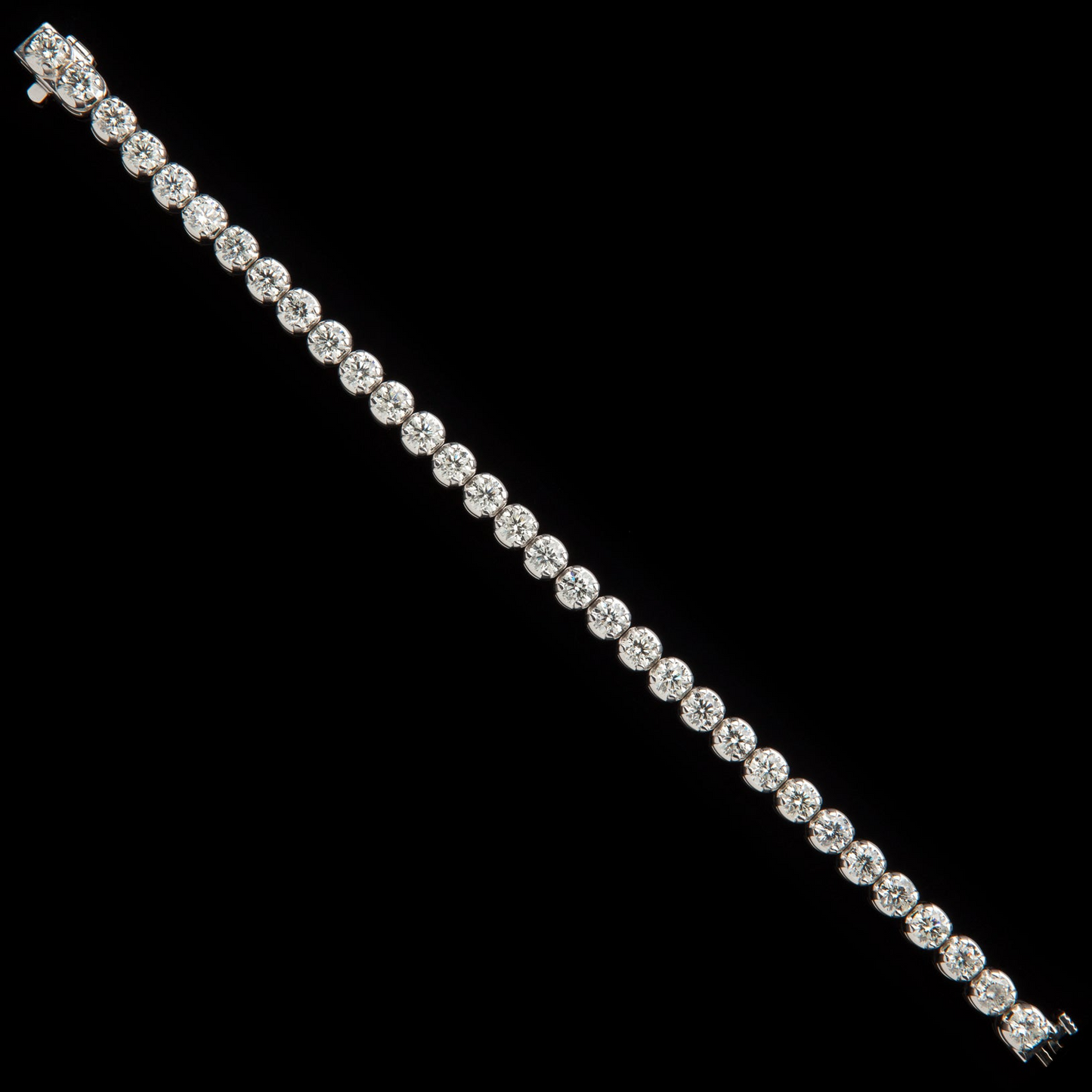 9.60 Carats Round Cut Lab Grown Diamond Tennis Bracelet White Gold