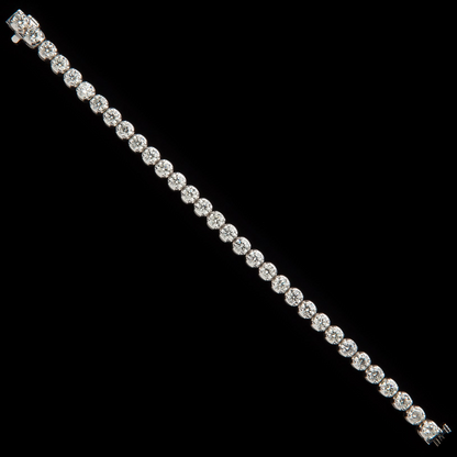 9.60 Carats Round Cut Lab Grown Diamond Tennis Bracelet White Gold