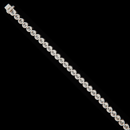 9.60 Carats Round Cut Lab Grown Diamond Tennis Bracelet White Gold