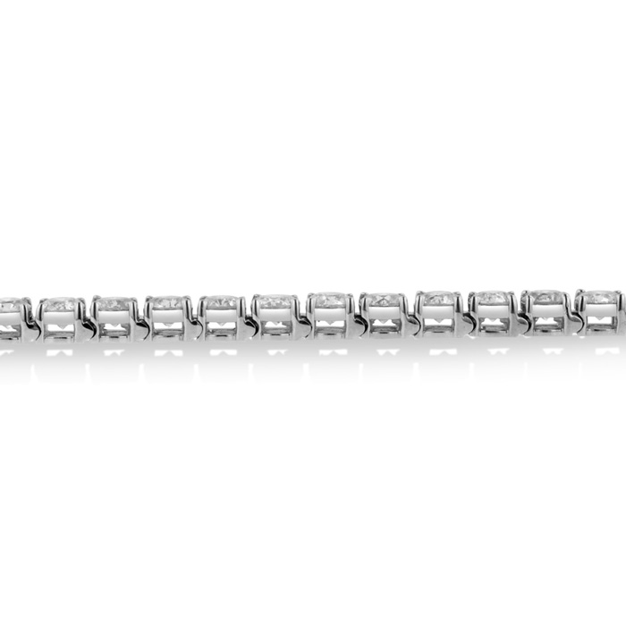 9.60 Carats Round Cut Sparkling Lab Grown Diamonds Bracelet White Gold