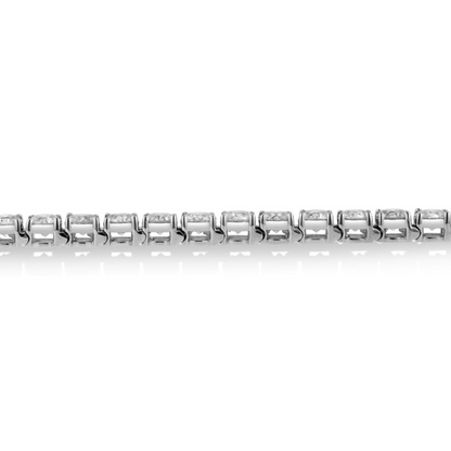 9.60 Carats Round Cut Sparkling Lab Grown Diamonds Bracelet White Gold
