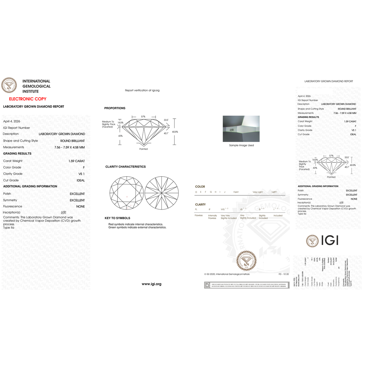 IGI Certificate