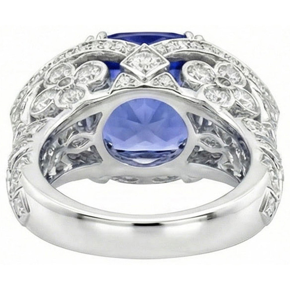 9 Carat Sapphire IGI CERTIFIED Diamond Ring