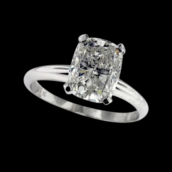 9 Big Carat Simple Cushion Lab Grown Diamond Ring