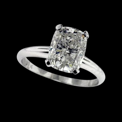 9 Big Carat Simple Cushion Lab Grown Diamond Ring