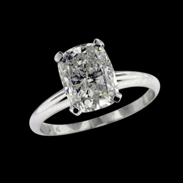 9 Big Carat Simple Cushion Lab Grown Diamond Ring