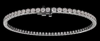 9 Carat Lab Grown Diamonds Tennis Necklace 14K White Gold 18 Inch Chain