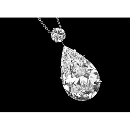 9 Carats Pear & Round Genuine Natural Earth Mined Diamond Necklace Pendant Solid Gold Jewelry New