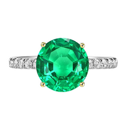 Affordable Green Emerald Rings For Women Wedding Jewelry