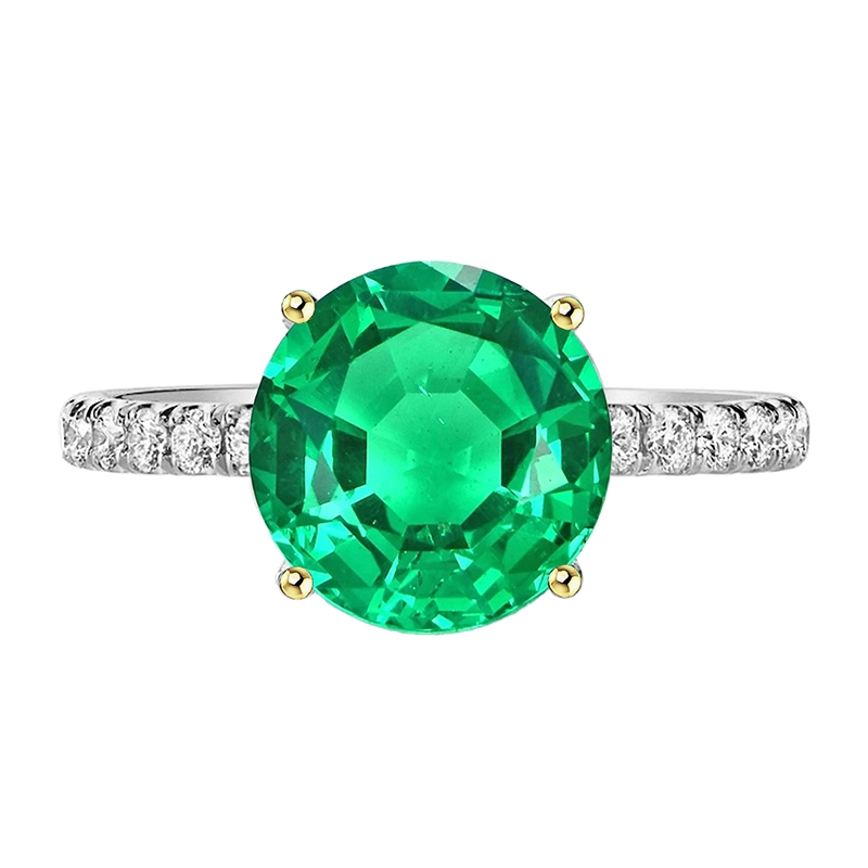 Affordable Green Emerald Rings For Women Wedding Jewelry