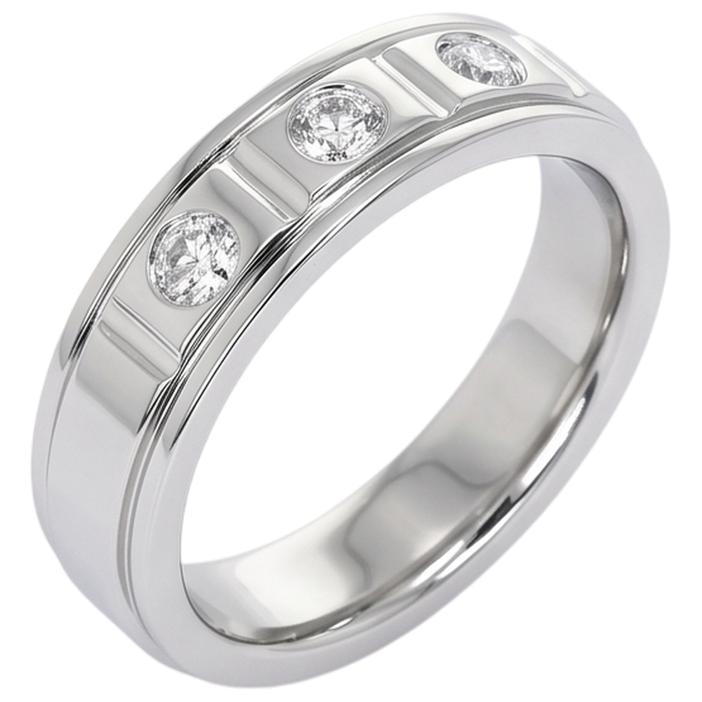Anniversary Band 0.75 Carats Round Diamond White Gold 10K