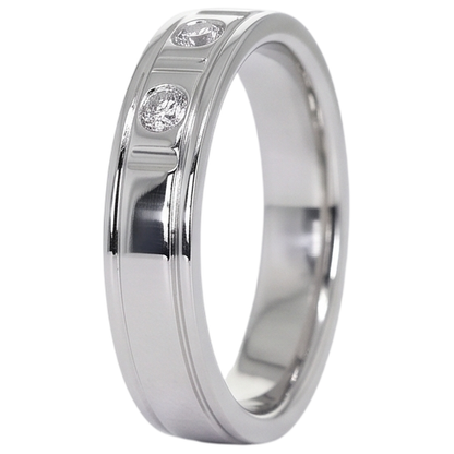 Anniversary Band 0.75 Carats Round Diamond White Gold 10K