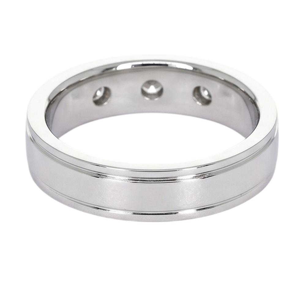 Anniversary Band 0.75 Carats Round Diamond White Gold 10K