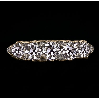 Anniversary Band Round Old Miner Genuine Natural Earth Mined Diamond 5 Stone Jewelry 5 Carats