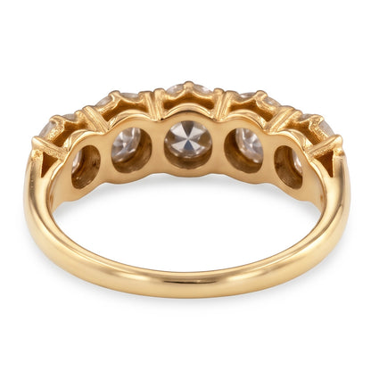 Anniversary Band Round Old Miner Genuine Natural Earth Mined Diamond 5 Stone Jewelry 5 Carats