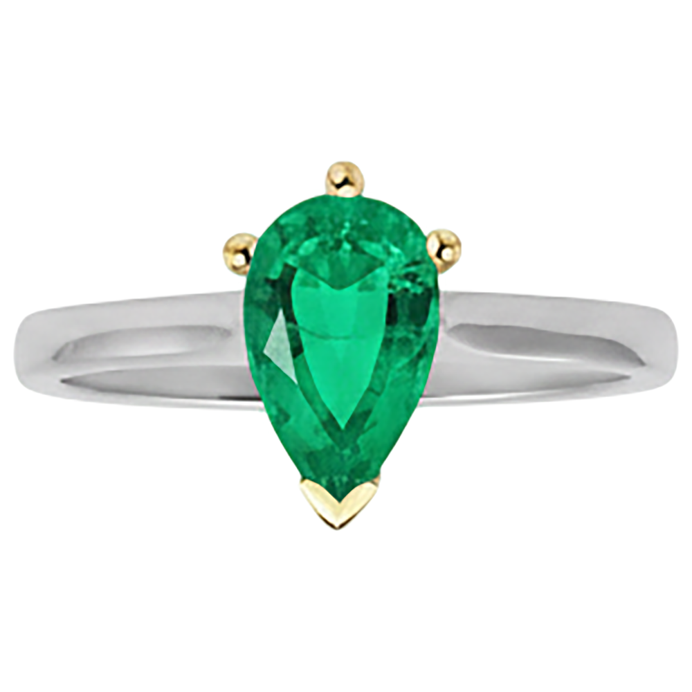 Natural Real ( Not Lab Grown ) Anniversary Gifts Solitaire Green Emerald GIA Ring