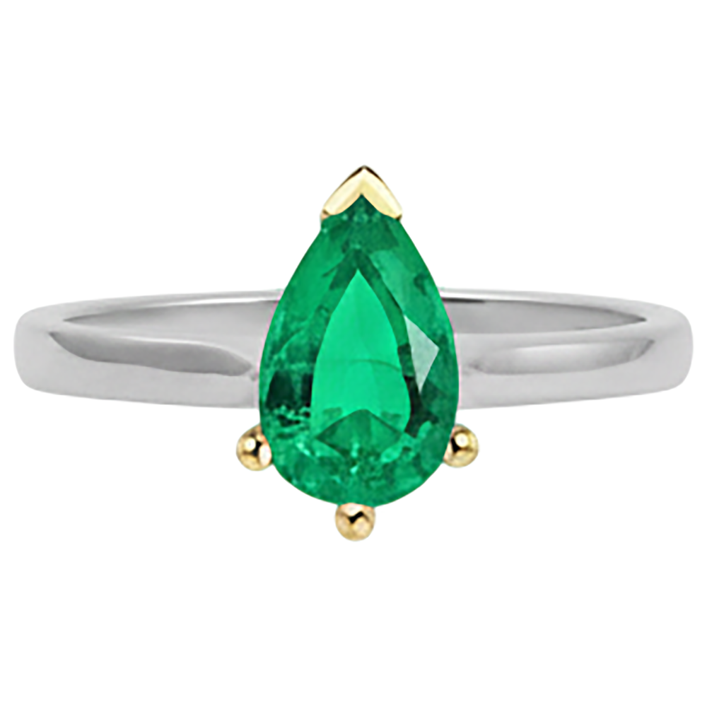 Natural Real ( Not Lab Grown ) Anniversary Gifts Solitaire Green Emerald GIA Ring