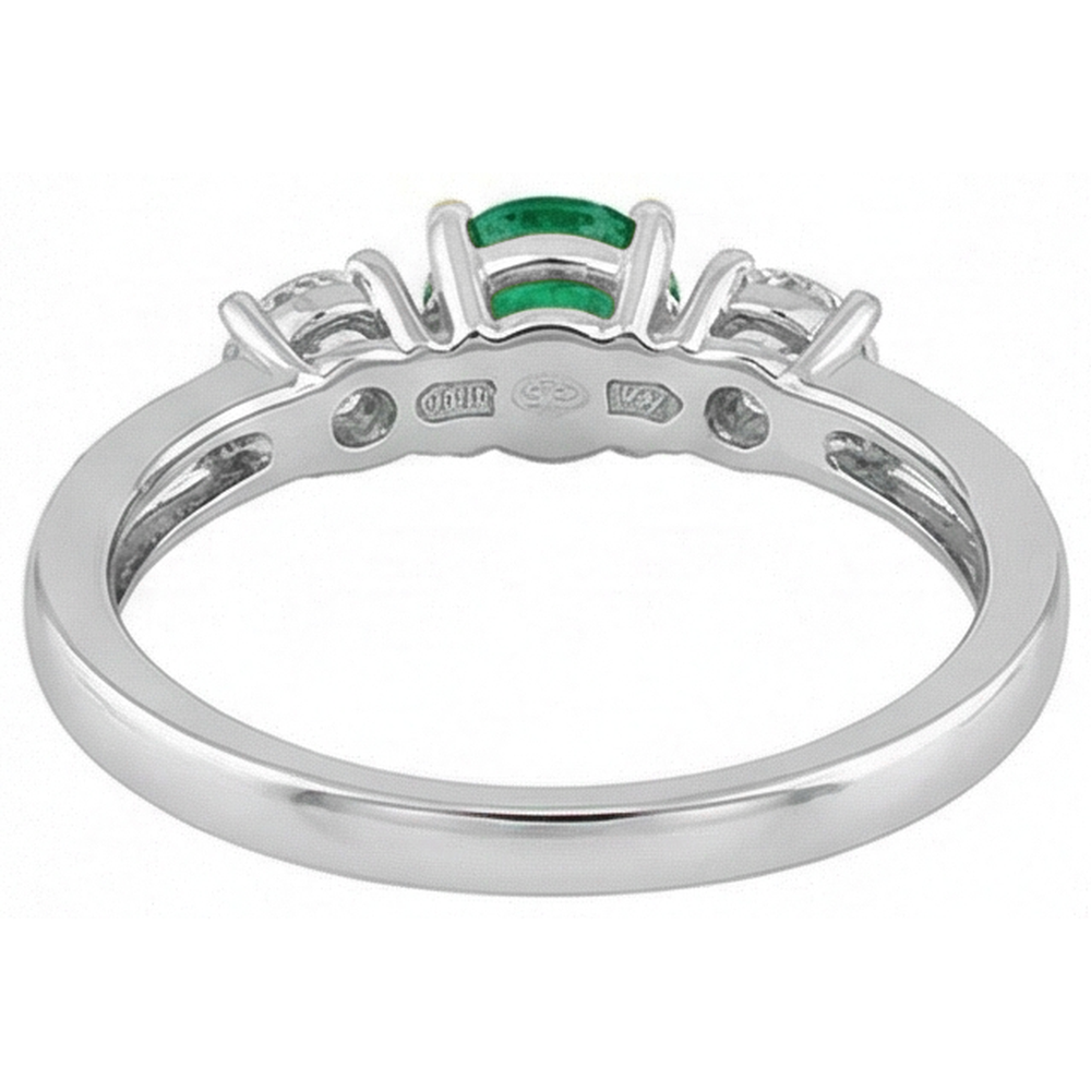 Natural Real ( Not Lab Grown ) Anniversary Green Emerald GIA Ring