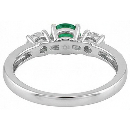 Natural Real ( Not Lab Grown ) Anniversary Green Emerald GIA Ring