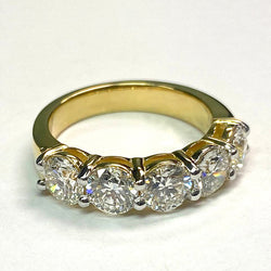 Anniversary Band 5 Stone Earth Mined Diamonds