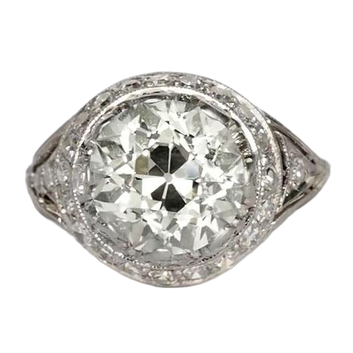 Anniversary Halo Ring Round Old Mine Cut Lab Grown Diamonds 8.30 Carats