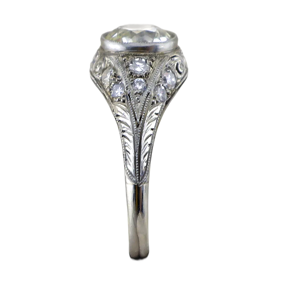 Anniversary Halo Ring Round Old Mine Cut Lab Grown Diamonds 8.30 Carats