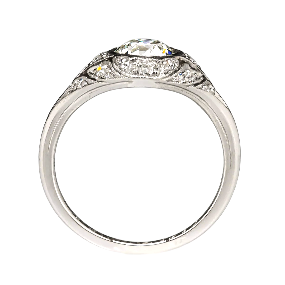 Anniversary Halo Ring Round Old Mine Cut Lab Grown Diamonds 8.30 Carats