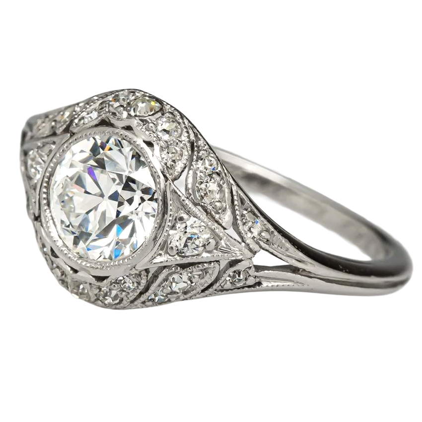 Anniversary Halo Ring Round Old Mine Cut Lab Grown Diamonds 8.30 Carats