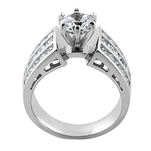 Anniversary Natural Earth Mined Diamond Engagement Ring 2.51 Carat White Gold 14K