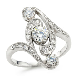 Antique Style Wedding Round Old Mine Cut Genuine Natural Earth Mined Diamond Ring 2.75 Carats