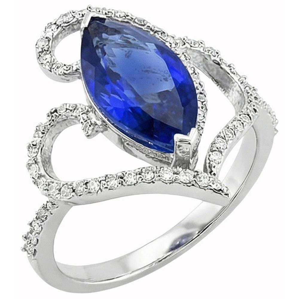 Art Nouveau Jewelry New Antique Style Ceylon Sapphire Natural Earth Mined Diamond Ring