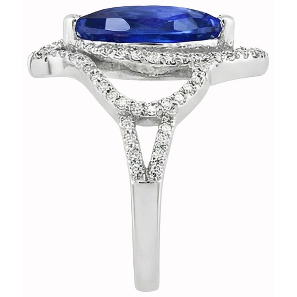 Art Nouveau Jewelry New Antique Style Ceylon Sapphire Natural Earth Mined Diamond Ring