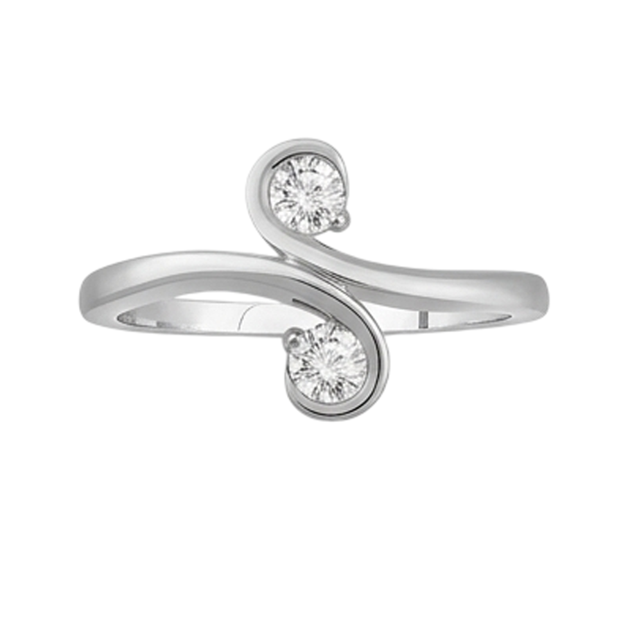 Art Nouveau Jewelry New Toi et Moi Two-Stone Natural Earth Mined Diamond Ring