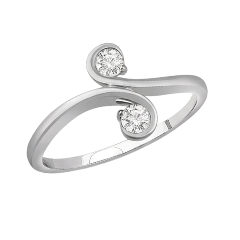 Art Nouveau Jewelry New Toi et Moi Two-Stone Natural Earth Mined Diamond Ring