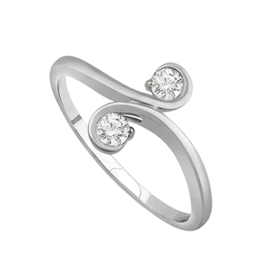 Art Nouveau Jewelry New Toi et Moi Two-Stone Natural Earth Mined Diamond Ring
