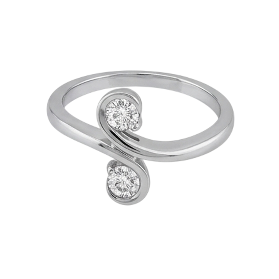 Art Nouveau Jewelry New Toi et Moi Two-Stone Natural Earth Mined Diamond Ring