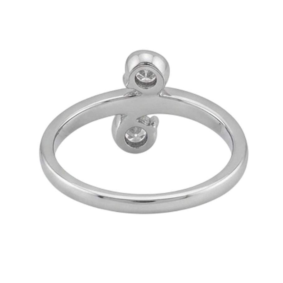 Art Nouveau Jewelry New Toi et Moi Two-Stone Natural Earth Mined Diamond Ring