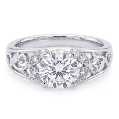 Art Nouveau Jewelry New Women’s Ring Old Cut Natural Earth Mined Diamond Leaf Style