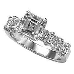 Asscher Cut Diamond Anniversary Ring