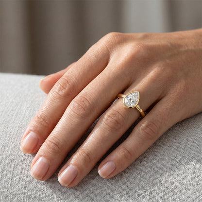 Authentic Brilliant Diamond Solitaire Engagement Ring – 14K