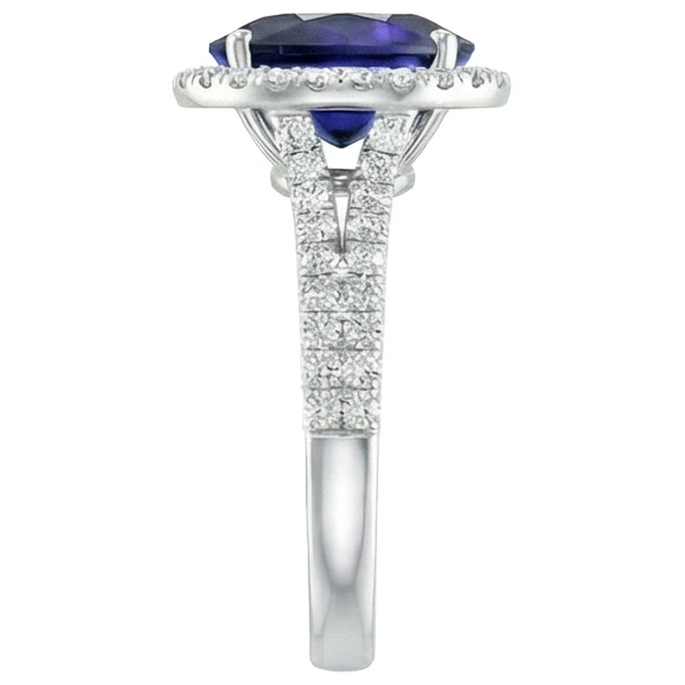 Beautiful 12 Ct Sapphire Natural Earth Mined Diamond Ring