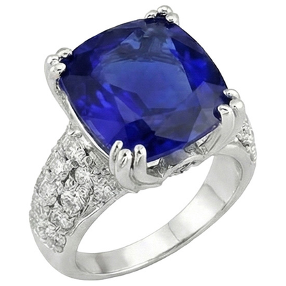 Natural Real ( Not Lab Grown )  Beautiful 6 Carat Sapphire Engagement Ring