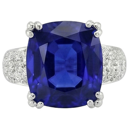 Natural Real ( Not Lab Grown )  Beautiful 6 Carat Sapphire Engagement Ring