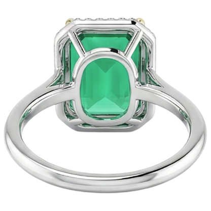 natural emerald emerald 4ct ring with diamond accents
