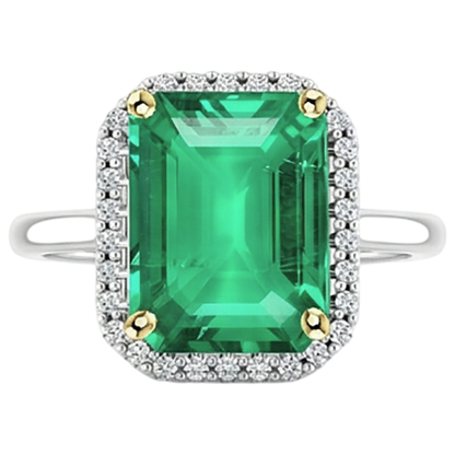natural emerald emerald 4ct ring side angle