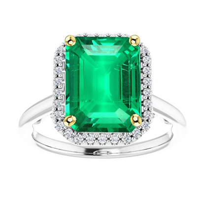 natural emerald emerald 4ct ring front view