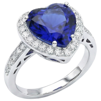 Beautiful Sapphire Natural Earth Mined Diamond Ring Gold Wedding Jewelry 2.50 Carats
