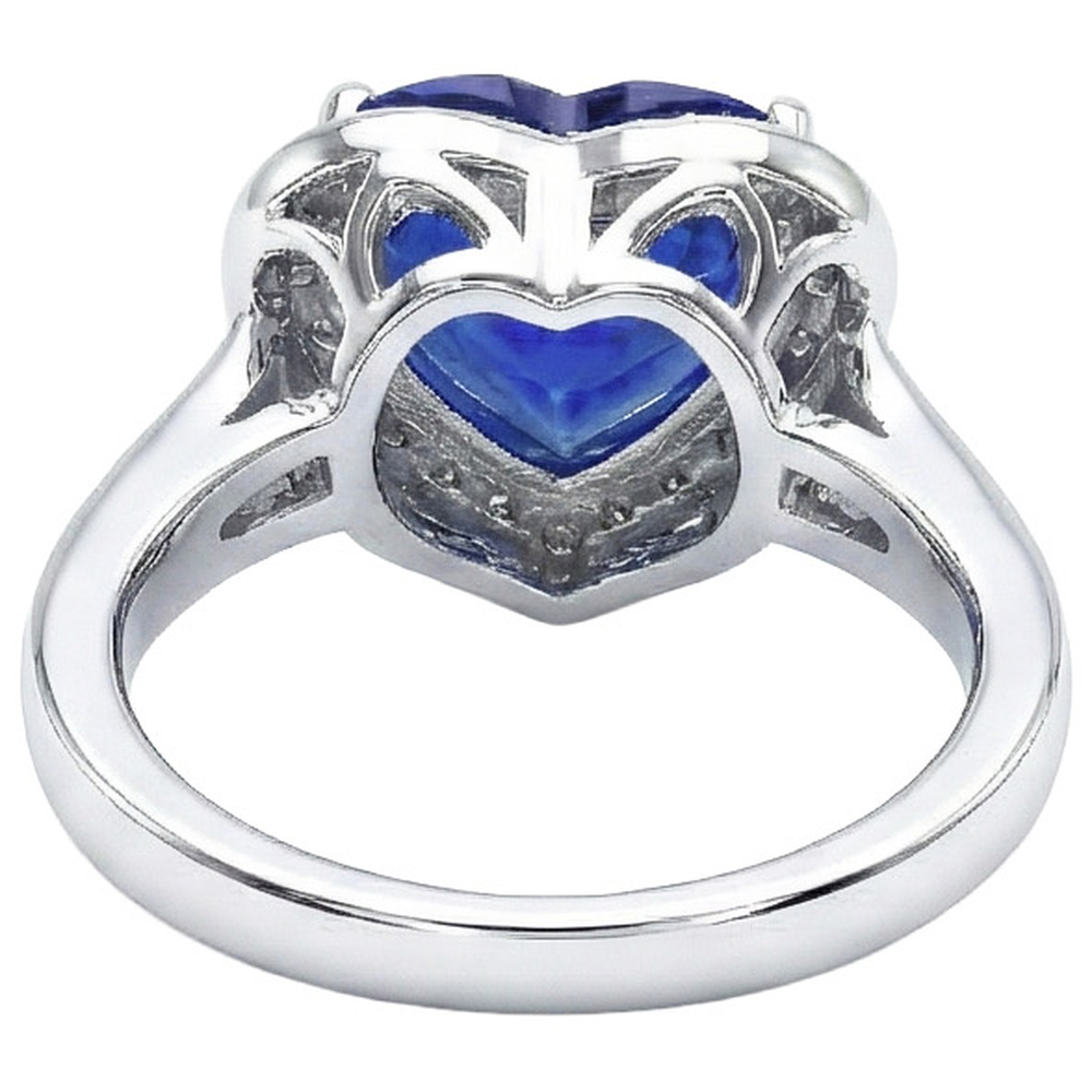Beautiful Sapphire Natural Earth Mined Diamond Ring Gold Wedding Jewelry 2.50 Carats