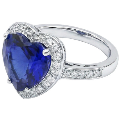 Beautiful Sapphire Natural Earth Mined Diamond Ring Gold Wedding Jewelry 2.50 Carats