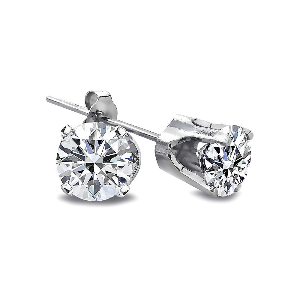 Beautiful Lab Grown Diamond GIA CERTIFICATE Stud Earring 4 Carats White Gold Women Jewelry
